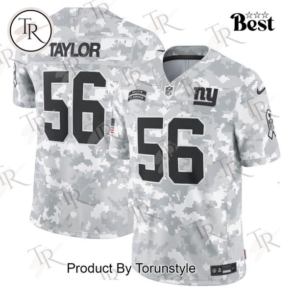 NFL New York Giants Personalized Name And Number 2024 Salute To Service Limited Jersey – Arctic Camo