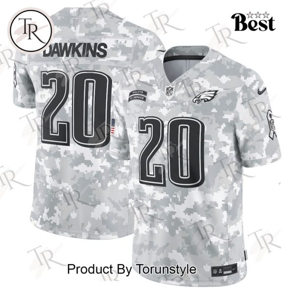 NFL Philadelphia Eagles Personalized Name And Number 2024 Salute To Service Limited Jersey – Arctic Camo