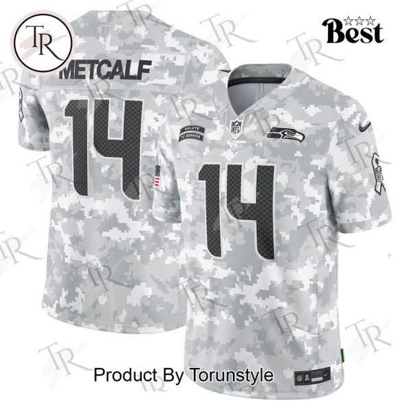 NFL Seattle Seahawks Personalized Name And Number 2024 Salute To Service Limited Jersey – Arctic Camo