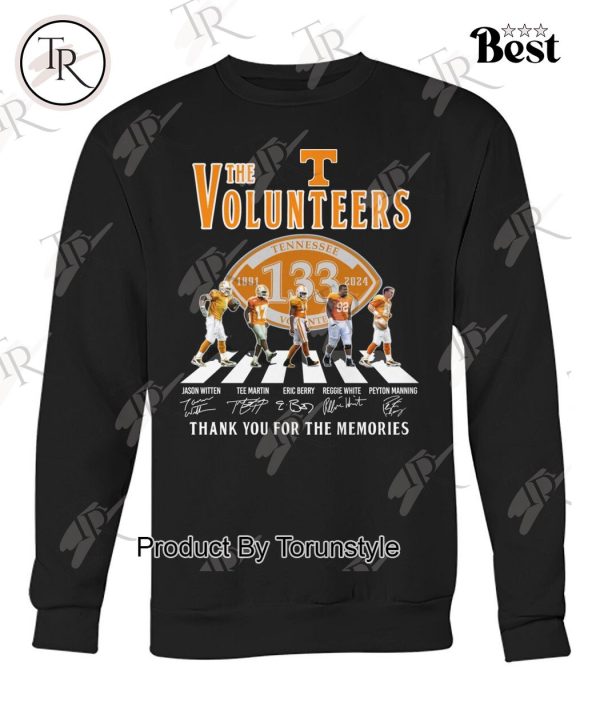 Volunteers Tennessee 133th Anniversary 1891-2024 Thank You For The Memories T-Shirt