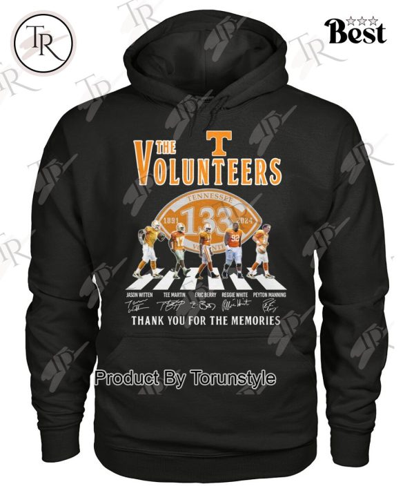 Volunteers Tennessee 133th Anniversary 1891-2024 Thank You For The Memories T-Shirt