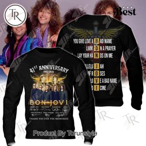 41st Anniversary 1983-2024 Bon Jovi Thank You For The Memories Hoodie