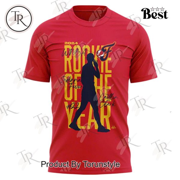 Caitlin Clark Red Indiana Fever 2024 WNBA Rookie Of The Year T-Shirt