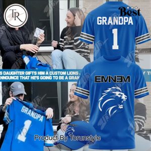 Granopa Eminem x Detroit Lions Football T-Shirt