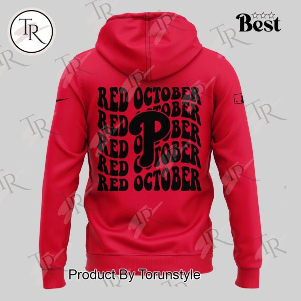 Philadelphia Phillies In October We Wear Red Hoodie