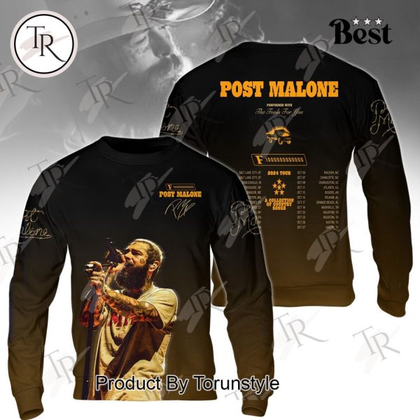 Post Malone 2024 Tour A Collection Of Country Songs Hoodie