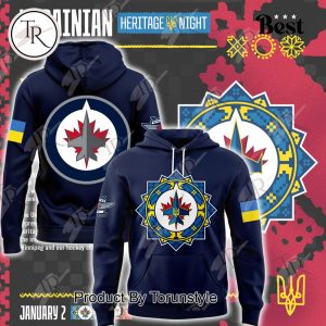 Winnipeg Jets Ukrainian Heritage Night 2024 Hoodie