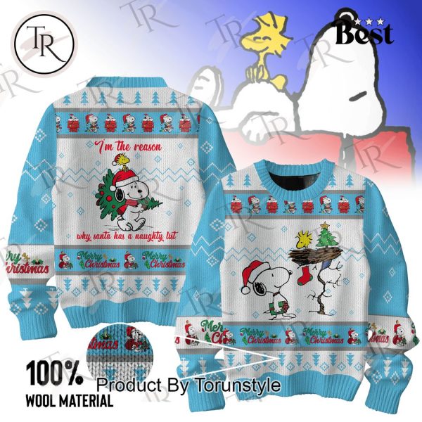 Snoopy I’m The Reason Why Santa Has A Naughty List Sweater