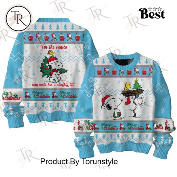 Snoopy I’m The Reason Why Santa Has A Naughty List Sweater