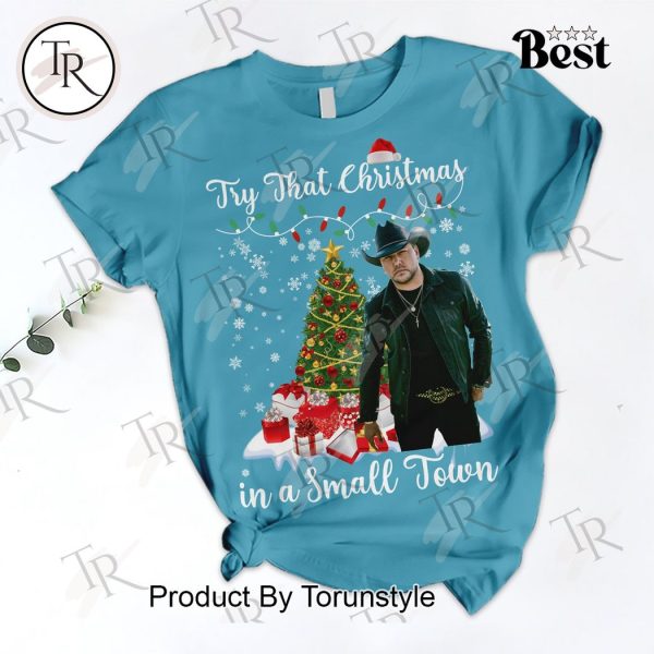 Jason Aldean Try That Christmas In A Small Town Pajamas Set