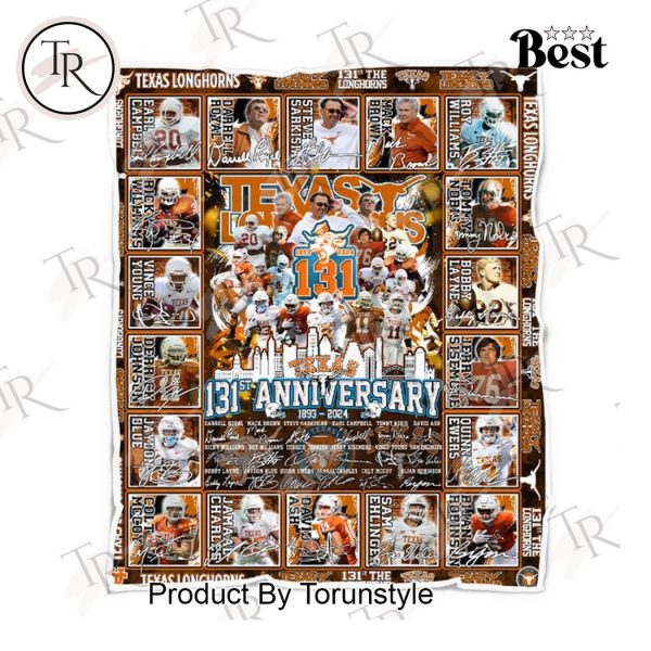 Texas Longhorns 131st Anniversary 1893-2024 Fleece Blanket