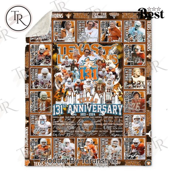 Texas Longhorns 131st Anniversary 1893-2024 Fleece Blanket