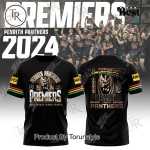 Penrith Panthers 4-Peat 2021 2022 2023 2024 Premiers Back To Back To Back To Back Premiers Hoodie