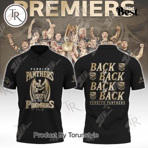 Penrith Panthers 2021 2022 2023 2024 Premiers Back To Back To Back To Back Polo Shirt