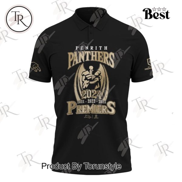 Penrith Panthers 2021 2022 2023 2024 Premiers Back To Back To Back To Back Polo Shirt