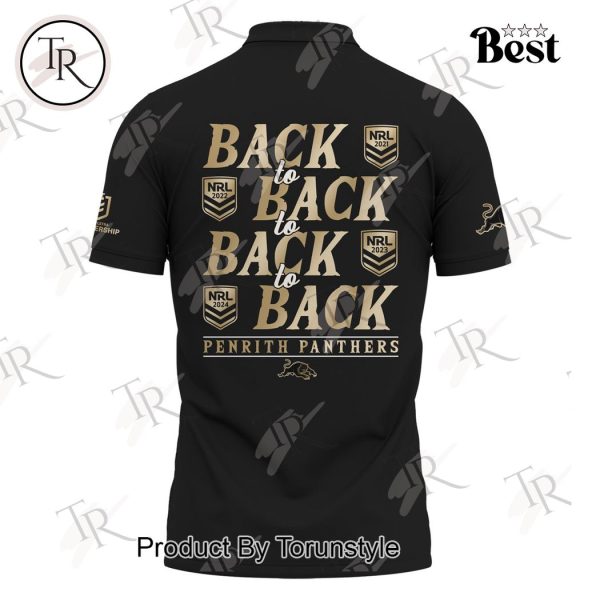 Penrith Panthers 2021 2022 2023 2024 Premiers Back To Back To Back To Back Polo Shirt