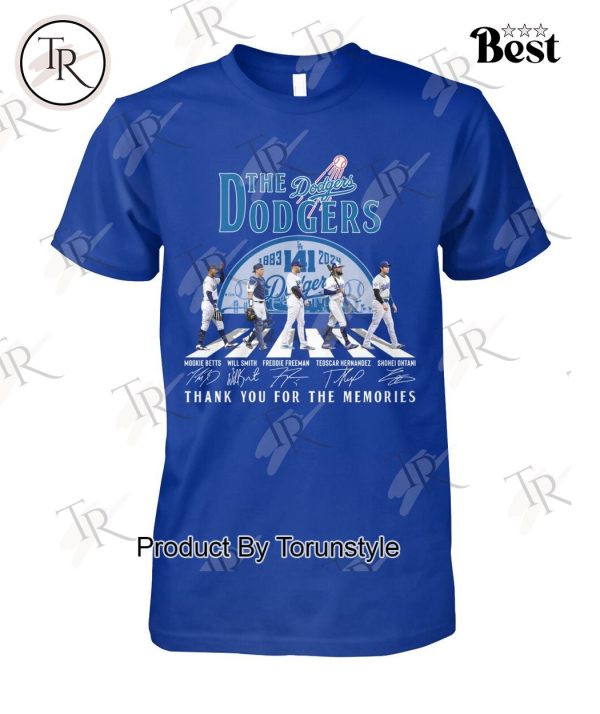 Los Angeles Dodgers 141th Anniversary 1883-2024 Thank You For The Memories T-Shirt