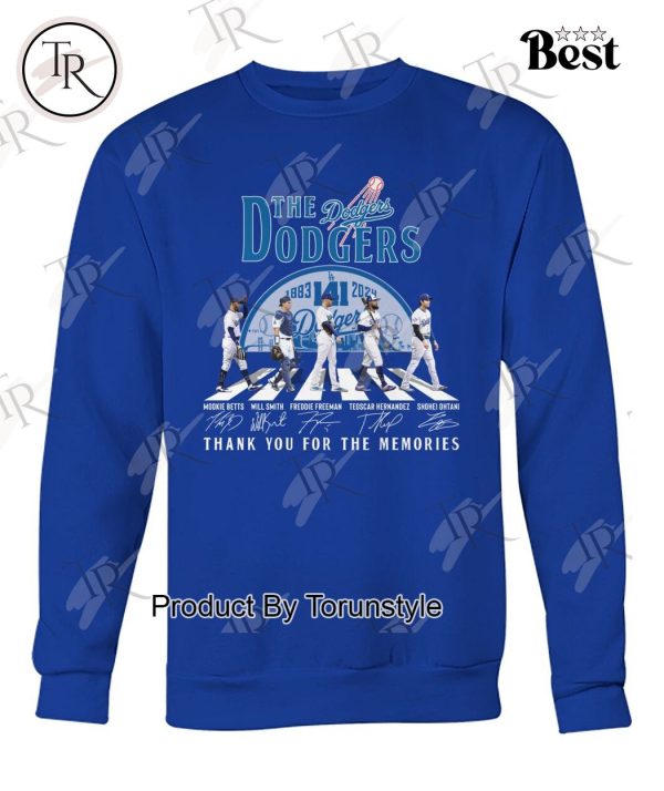 Los Angeles Dodgers 141th Anniversary 1883-2024 Thank You For The Memories T-Shirt