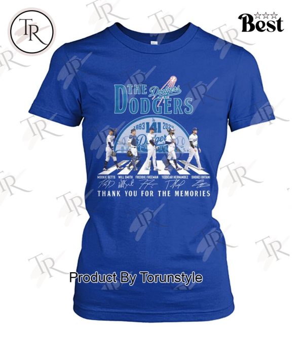 Los Angeles Dodgers 141th Anniversary 1883-2024 Thank You For The Memories T-Shirt