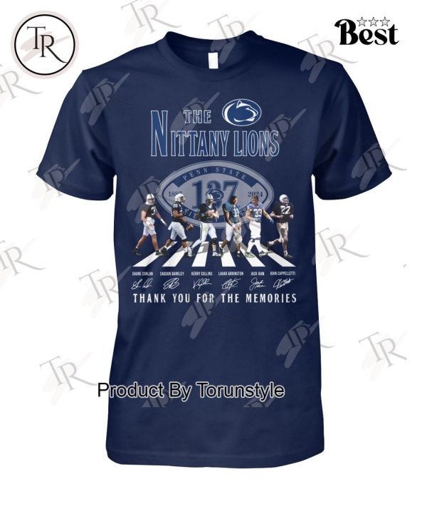 Penn State Nittany Lions 137th Anniversary 1887-2024 Thank You For The Memories T-Shirt