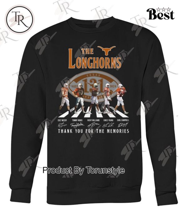 Texas Longhorns 131th Anniversary 1893-2024 Thank You For The Memories T-Shirt