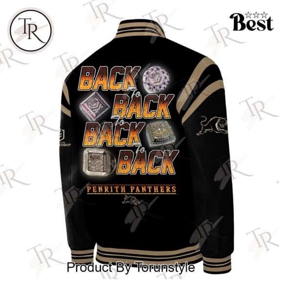 4-IN-A-ROW Premiers Back to Back to Back to Back Penrith Panthers Baseball Jacket