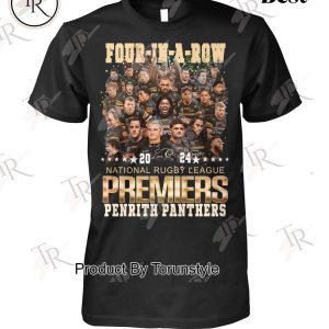 Penrith Panthers 4-In-A-Row 2024 National Rugby League Premiers T-Shirt