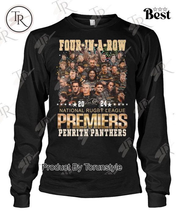 Penrith Panthers 4-In-A-Row 2024 National Rugby League Premiers T-Shirt