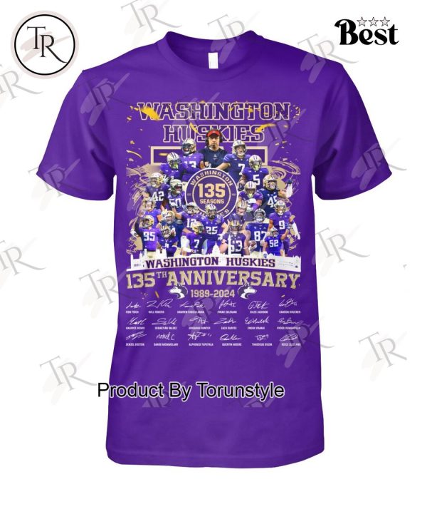 Washington Huskies 135th Anniversary 1989-2024 T-Shirt