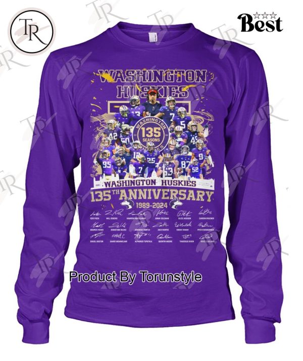 Washington Huskies 135th Anniversary 1989-2024 T-Shirt