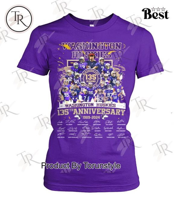 Washington Huskies 135th Anniversary 1989-2024 T-Shirt