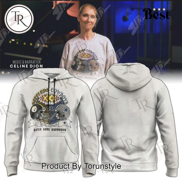 Celin Dion Dallas Cowboys X Pittsburgh Steelers Grey Hoodie