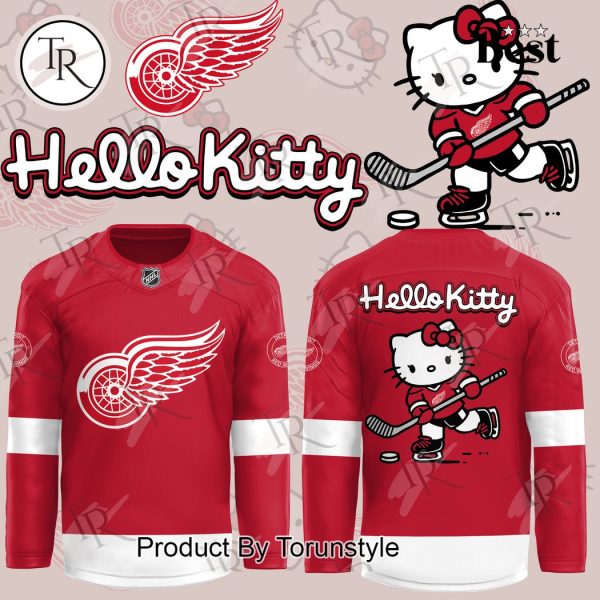 Detroit Red Wings X Hello Kitty 2024 Hockey Jersey – Red