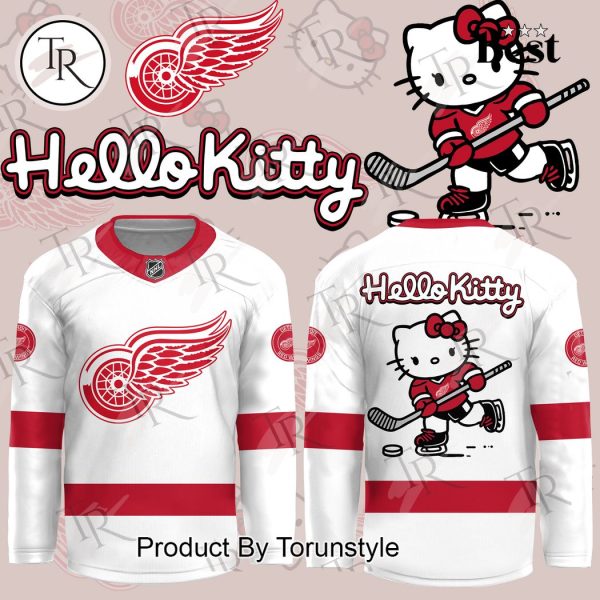 Detroit Red Wings X Hello Kitty 2024 Hockey Jersey – White