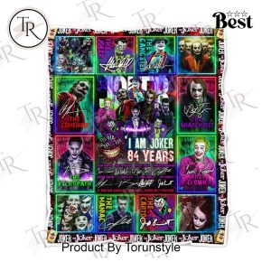 I Am Joker 84 Years 1980-2024 Fleece Blanket