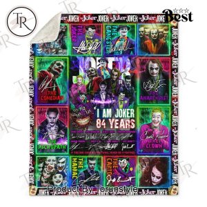 I Am Joker 84 Years 1980-2024 Fleece Blanket