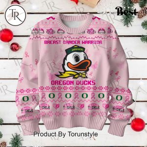 Breast Cancer Warrior Oregon Ducks Sweater