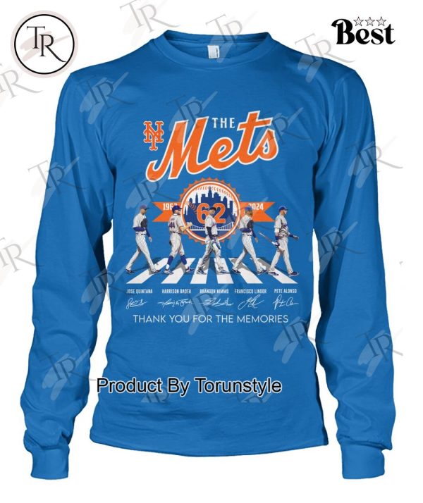 New York Mets 62 Years 1962-2024 Thank You For The Memories T-Shirt