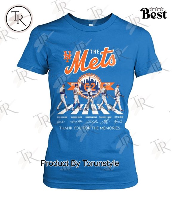 New York Mets 62 Years 1962-2024 Thank You For The Memories T-Shirt