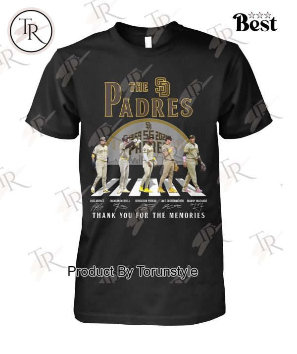 San Diego Padres 55 Years 1969-2024 Thank You For The Memories T-Shirt