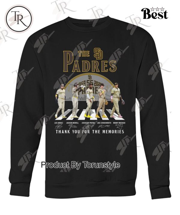 San Diego Padres 55 Years 1969-2024 Thank You For The Memories T-Shirt