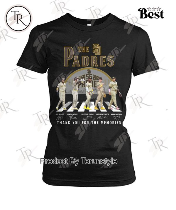 San Diego Padres 55 Years 1969-2024 Thank You For The Memories T-Shirt