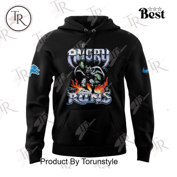 Detroit Lions Angry Runs Hoodie – Black