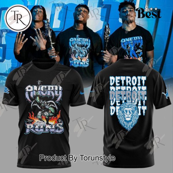 Detroit Lions Angry Runs Hoodie – Black