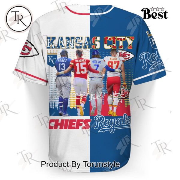 Kansas City Chiefs x Kansas City Royals Baseball Jersey