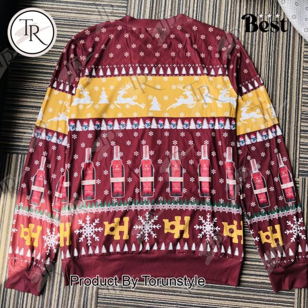 Basil Hayden’s Christmas Sweater – Kentucky Straight Bourbon Ugly Sweater with Snowflakes & Reindeer, Festive Holiday Knit for Men and Women