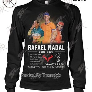 Rafael Nadal 2001-2024 Thank You For The Memories T-Shirt