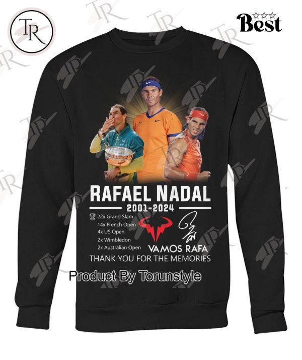 Rafael Nadal 2001-2024 Thank You For The Memories T-Shirt