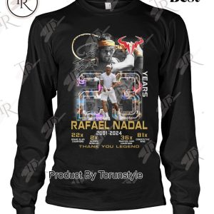 Rafael Nadal 2001-2024 Thank You Legend T-Shirt