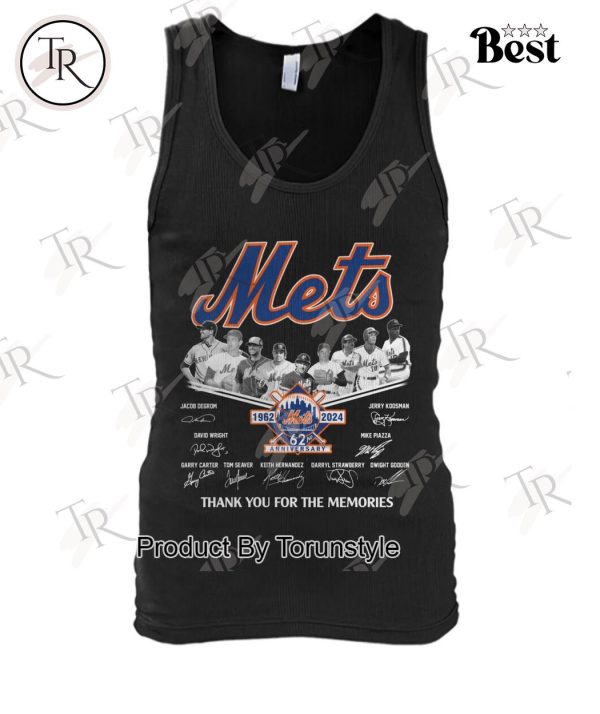 New York Mets 62nd Anniversary 1962 – 2024 Thank You For The Memories T-Shirt